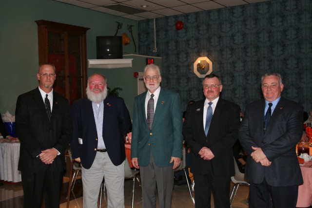 Past Presidents:  (L-R) Allen Fowler, Joe Goss, Lonnie Brown, Larry Groseclose, and Chuck Deaver.